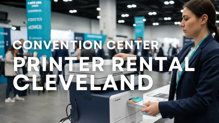 Cleveland Convention Center printer rental for events, fast printing for registration badges and logistics at Huntington Convention Center